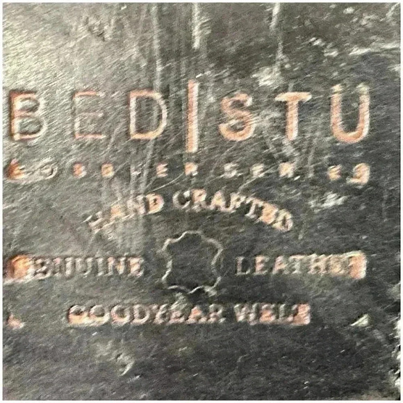 Bed Stu Bovine Boots Blueish Gray Rustic Red 6 Distressed Tall Woven Tie Zip - Picture 7 of 8